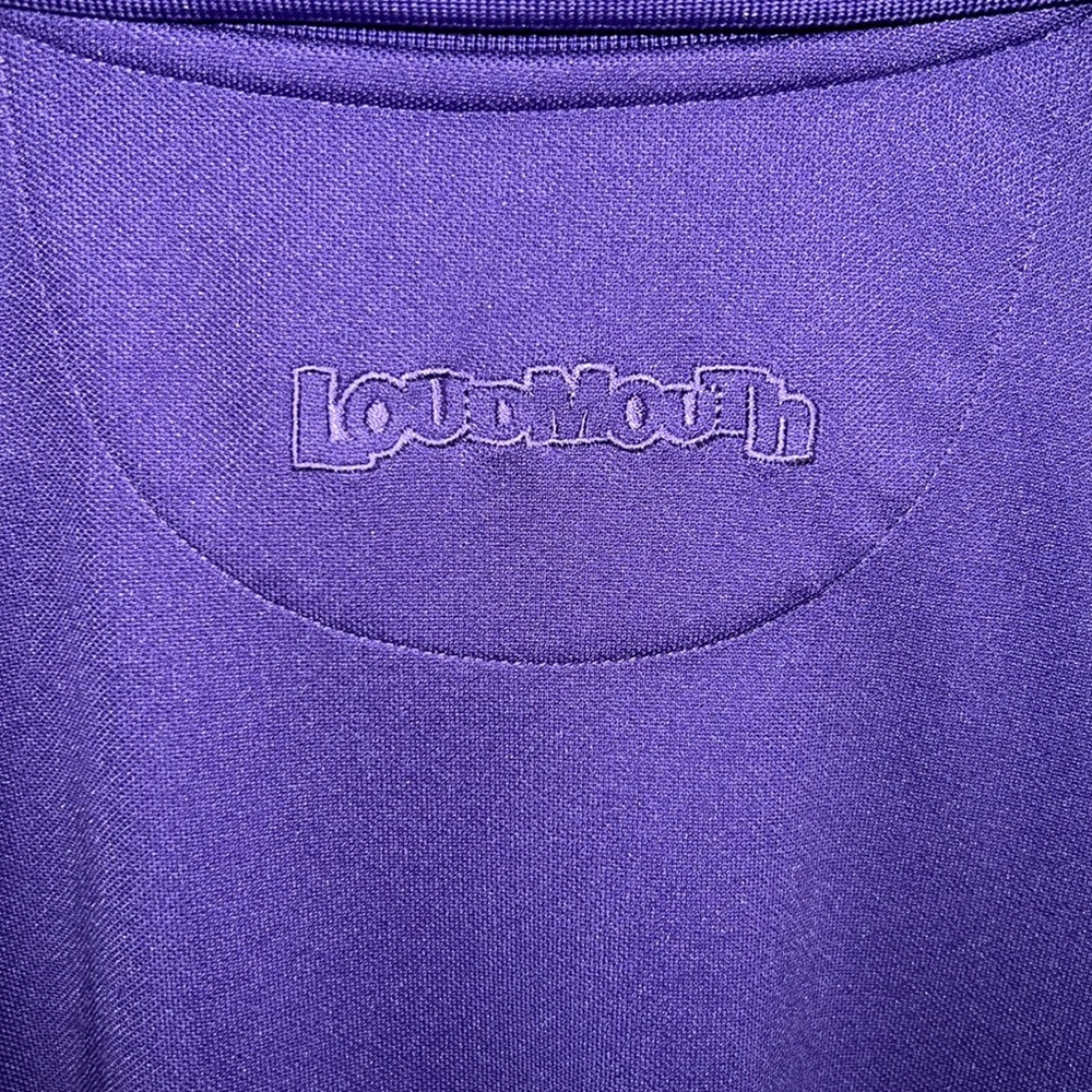 LoudMouth Golf Apparel, Mens Essential Polo, Purple, Large, EUC - Picture 4 of 5